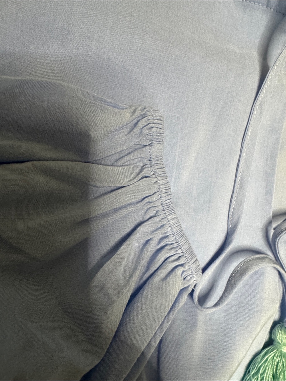 Sail to Sable Light Blue Long-Sleeve Tassel Waist Dress - Picture 7 of 9
